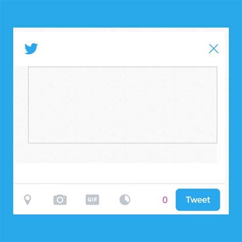 empty twitter post template.